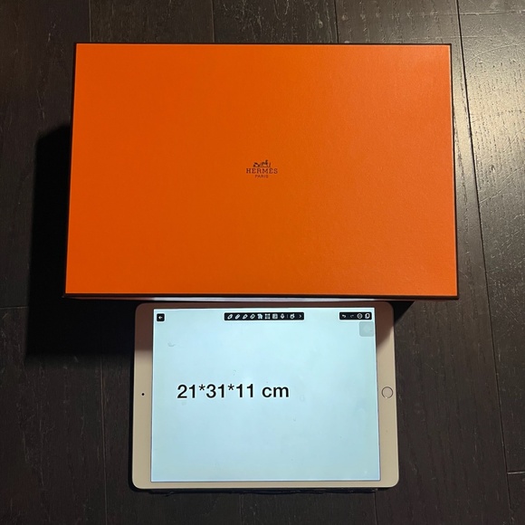 Hermes medium shoe empty box case decoration storage orange - Picture 1 of 11